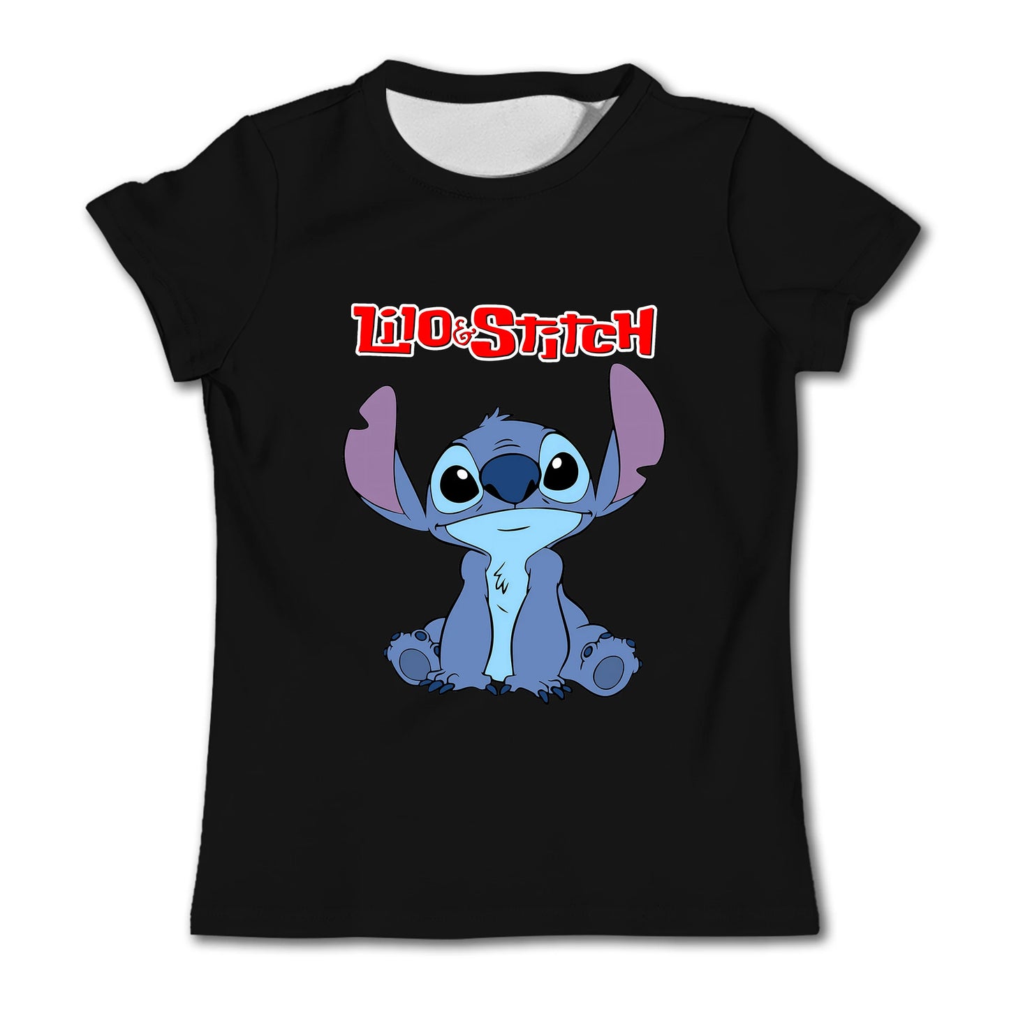 Girls Kawaii Stitch T-shirt Child Girl Clothing Toddler Tees Children Clothes 2024 Summer Short Sleeve Kids Boy Cartoon Tee Tops