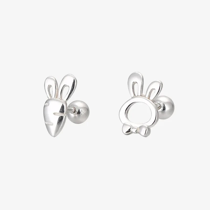 Korean 925 Silver Needle Tragus Piercing Helix Studs Earrings for Women 2Pcs Butterfly Heart Trendy Ear Piercing Body Jewelry