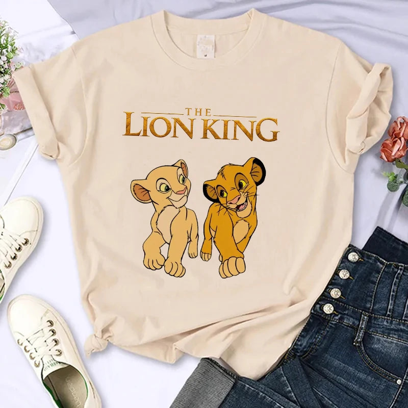 Funny Kawaii 90s The Lion King T-shirt Funny Disney T Shirt Harajuku Hakuna Matata Tshirt Women Top Tees Female Clothes